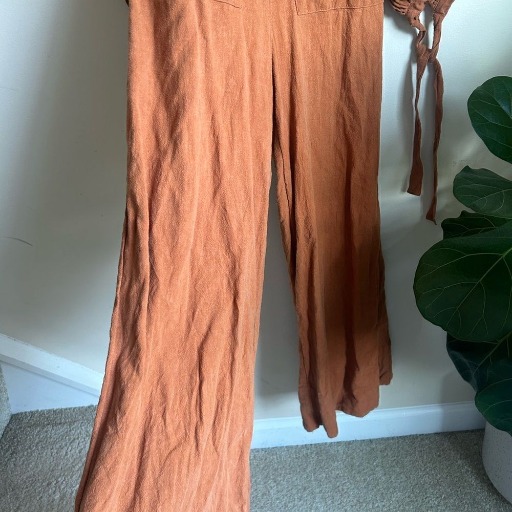 Free People Josie wide leg balloon sleeve jumpsuit - Picture 8 of 8